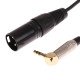 XLR Male to 3.5mm Adapter Cable 30cm Right Angle Microphone Cable