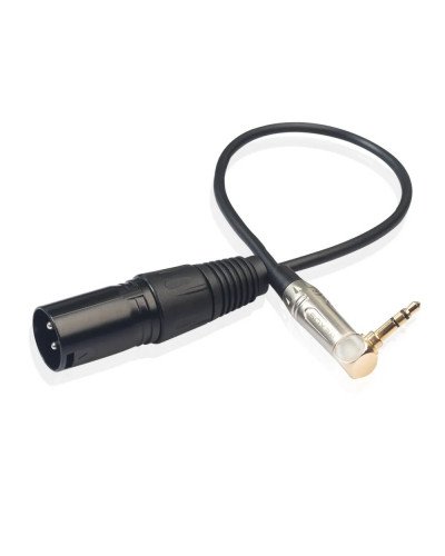 XLR Male to 3.5mm Adapter Cable 30cm Right Angle Microphone Cable