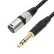 XLR Male To 6.5mm 1/4" TRS Male to XLR Male Balanced Audio Cable 2M