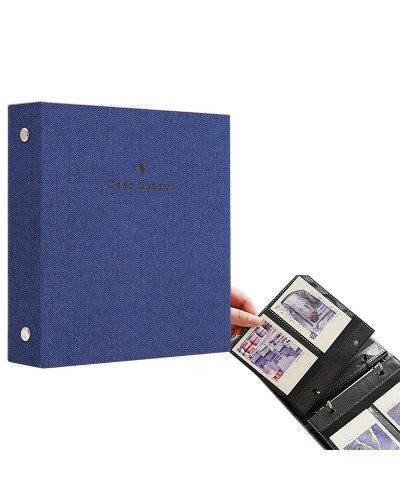 Instax Mini Film Photo Book Album 100 Pockets for Fujifilm Instax Film 7/8/9/10/11/12/Evo (Denim Blue)