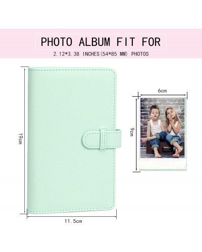 Instax Mini Film Photo Book Album 108 Pockets for Fujifilm Instax Film 7/8/9/10/11/12/Evo (Mint Green)