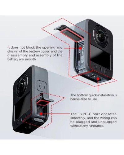 Silicone Case Anti-Scratch Shockproof Full Body For DJI Osmo 360 (Black) Silicone Case Anti-Scratch Shockproof Full Body For DJI Osmo 360 (Black)