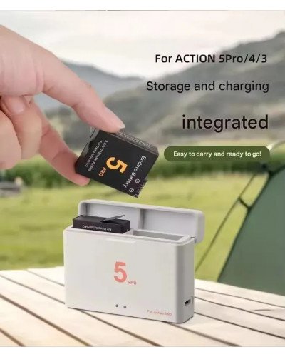 Battery Charger for DJI Osmo 360/ Action 5Pro/4/3 Battery Charger for DJI Osmo 360/ Action 5Pro/4/3