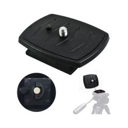 Quick Release Plate Tripod Head Made of ABS Plastic for All Cameras with 1/4 Inch Tripod Thread