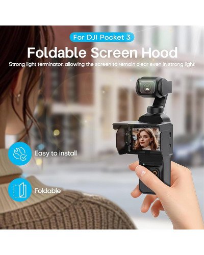 Screen Sun Hood Cover Foldable Gimbal Screen Protective for DJI Osmo Pocket 3/4 Screen Sun Hood Cover Foldable Gimbal Screen Protective for DJI Osmo Pocket 3/4
