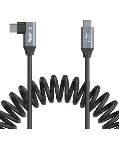 SmallRig USB-C Straight-to-Right Angled Coiled Data Cable SmallRig USB-C Straight-to-Right Angled Coiled Data Cable