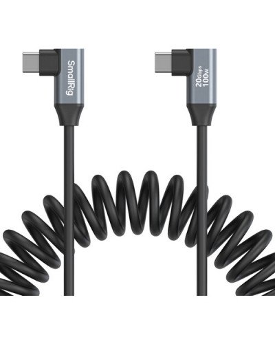 SmallRig USB-C Right Angled-to-Right Angled Coiled Data Cable SmallRig USB-C Right Angled-to-Right Angled Coiled Data Cable