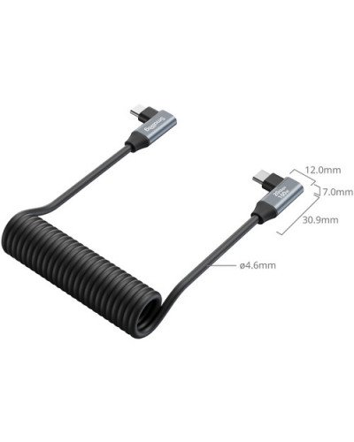 SmallRig USB-C Right Angled-to-Right Angled Coiled Data Cable SmallRig USB-C Right Angled-to-Right Angled Coiled Data Cable