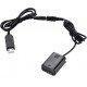 USB NP-FW50 Dummy Battery Pack Coupler Adapter Cable