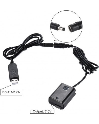 USB NP-FW50 Dummy Battery Pack Coupler Adapter Cable