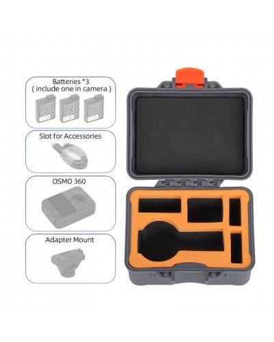 Mini Travel Case Waterproof Carrying Case Shock-proof Hard Case for DJI Osmo 360
