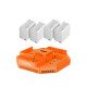 SmallRig NP-F550 F570 F750 F970 4-Channel Battery Charger with (VILTROX NP-F970 Battery 4Pc)