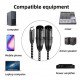 Type C to Dual XLR Male OFC Audio Cable For Speakers Amplifier Mixer 1.5 Meter