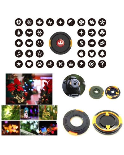 72mm Bokeh Masters Kit Bokeh Effect Lens Cap Cover Filter for Artistic Romantic Night Scene Photography