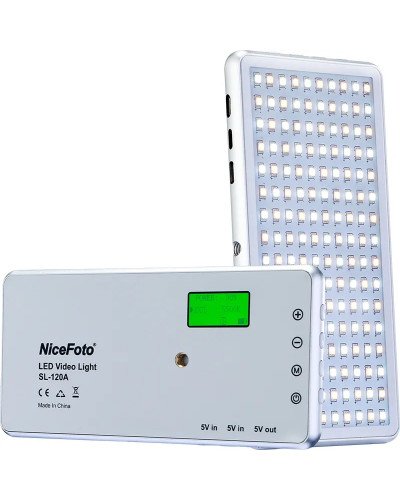 NiceFoto SL-120A 12W Built-in 4000mAh Lithium Battery Pocket LED Video Light