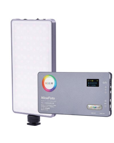 NiceFoto TC-158 RGBW 10W RGB LED Camera Video Light