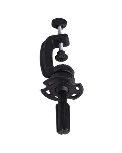 Rotatable Professional Cosmetology Mannequin Practice Training Head Holder Desk Clamp Clip Stand Black Durable Plastic Material