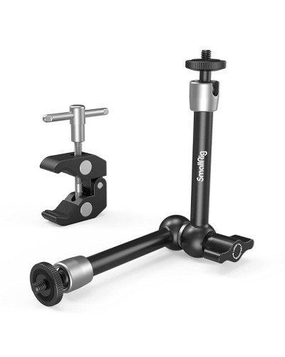SmallRig Super Clamp w/ 1/4" and 3/8" Thread and 9.8 Inches Adjustable Friction Power Articulating Magic Arm with 1/4" Thread