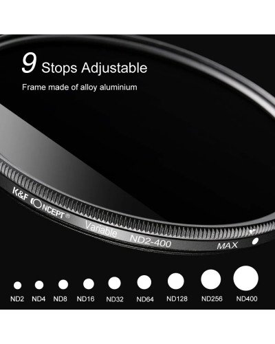 K&F Concept Nano-B Variable ND2-400 Filter 82mm