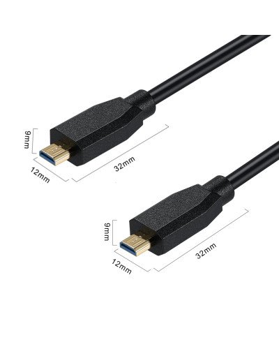 8K Ultra HD High Speed Micro HDMI to Micro HDMI-compatible Type D Male to Male Cable 0.3M