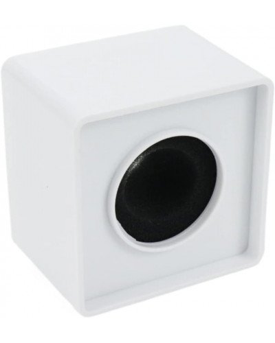 White ABS Mic Microphone Interview Square Logo Flag Station