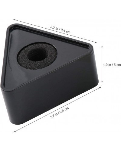 Plastic Microphone Interview Triangular Logo Flag Station Black