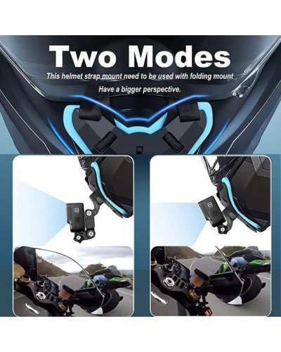 Helmet Chin Mount Strap For GoPro Hero 12 11 9 SJCAM Motorcycle Helmet Chin Stand Action Camera Accessories