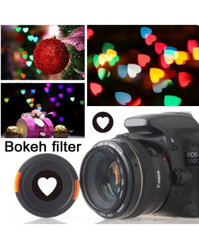 52mm Bokeh Masters Kit Bokeh Effect Lens Cap Cover Filter for Artistic Romantic Night Scene Photography