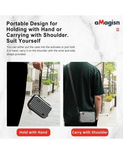 Insta360 X3 aMagisn Small Hard Shell Storage Bag Protective Accessories(Grey)