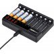 PowerTrust 8-Slots LCD Battery Charger for AA AAA Rechargeable Batteries