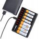 PowerTrust 8-Slots LCD Battery Charger for AA AAA Rechargeable Batteries