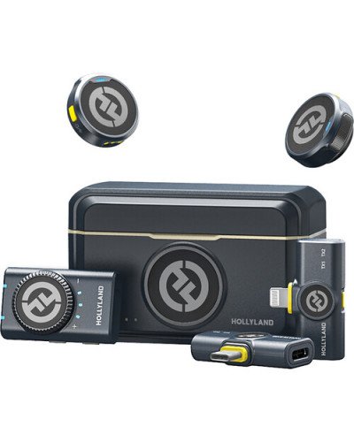 Hollyland LARK M2 DUO 2-Person Wireless Combo Microphone System (Shine Charcoal)