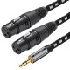 Braided 1/8'' 3.5mm TRS Jack to Dual XLR Female OFC Audio Cable Braided 1/8'' 3.5mm TRS Jack to Dual XLR Female OFC Audio Cable