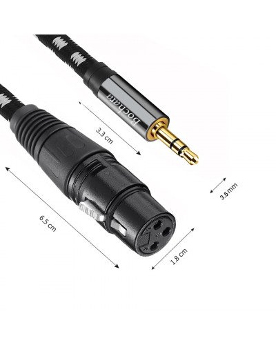 Braided 1/8'' 3.5mm TRS Jack to Dual XLR Female OFC Audio Cable Braided 1/8'' 3.5mm TRS Jack to Dual XLR Female OFC Audio Cable