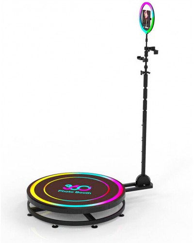 360Photo Booth Rotating Machine For Events Parties Automatic Spin Selfie Platform 80CM