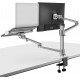 Aluminum Height Adjustable Desktop Dual Arm 17-32 inch Monitor Holder+12-17 inch Laptop Holder Stand OL-3L Full Motion Mount Arm