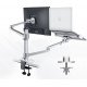 Aluminum Height Adjustable Desktop Dual Arm 17-32 inch Monitor Holder+12-17 inch Laptop Holder Stand OL-3L Full Motion Mount Arm