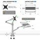 Aluminum Height Adjustable Desktop Dual Arm 17-32 inch Monitor Holder+12-17 inch Laptop Holder Stand OL-3L Full Motion Mount Arm