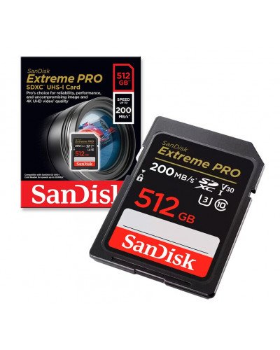 SanDisk Extreme PRO SDXC 512GB 200MB/s Memory Card
