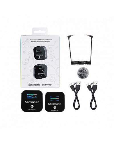 Saramonic Blink900 B1 Ultra Compact 2.4GHZ Dual - Channel Wireless Microphone Ssystem Saramonic Blink900 B1 Ultra Compact 2.4GHZ Dual - Channel Wireless Microphone Ssystem
