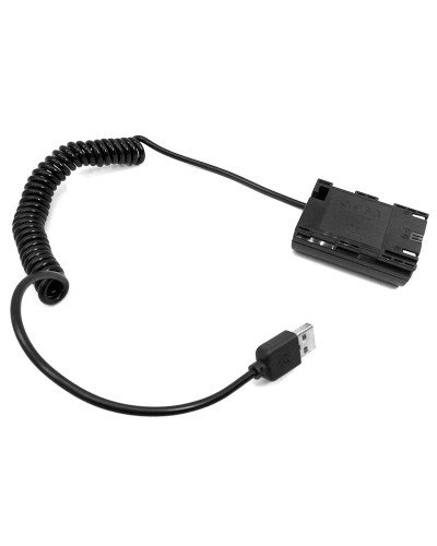 Power Bank Supply USB Adapter DC Coupler DR-E6 LP-E6 for Canon EOS 5D Mark II/III/IV, 5DS, 5DS R, 6D, 6D Mark II, 7D, 7D Mark II, 60D, 70D, 80D
