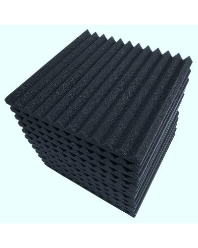 Black&Red Charcoal Acoustic Foam 1inch X 12 X 12 inch