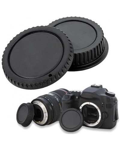 Camera Body Cap & Camera Rear Lens Cover for Canon EOS Cameras