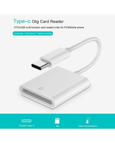 USB 3.1 Type C To SD Card Camera Reader OTG Adapter Cable 