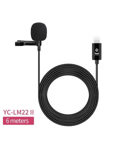 YC-LM22 II 6m Professional Lavalier Lightning Microphone for iPhone