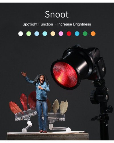 Falconeyes SGA-BOS 10pcs Color Filters Speedlite Flash Focused Snoot
