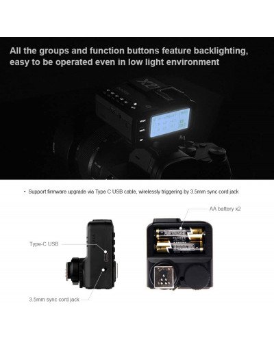 Godox X2 2.4 GHz TTL Wireless Flash Trigger for Sony Godox X2 2.4 GHz TTL Wireless Flash Trigger for Sony