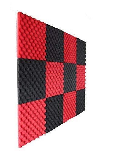 Black&Red Charcoal Acoustic  Foam