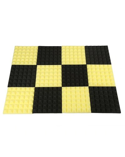 Black&Yellow Charcoal Acoustic Foam
