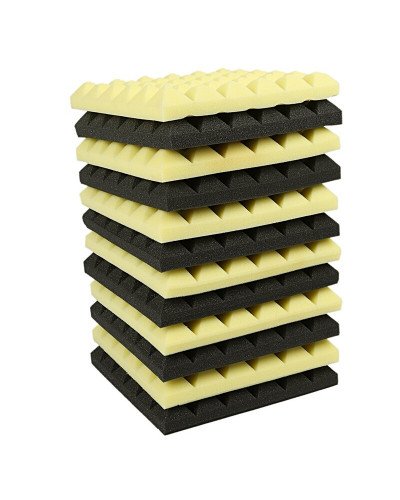 Black&Yellow Charcoal Acoustic Foam